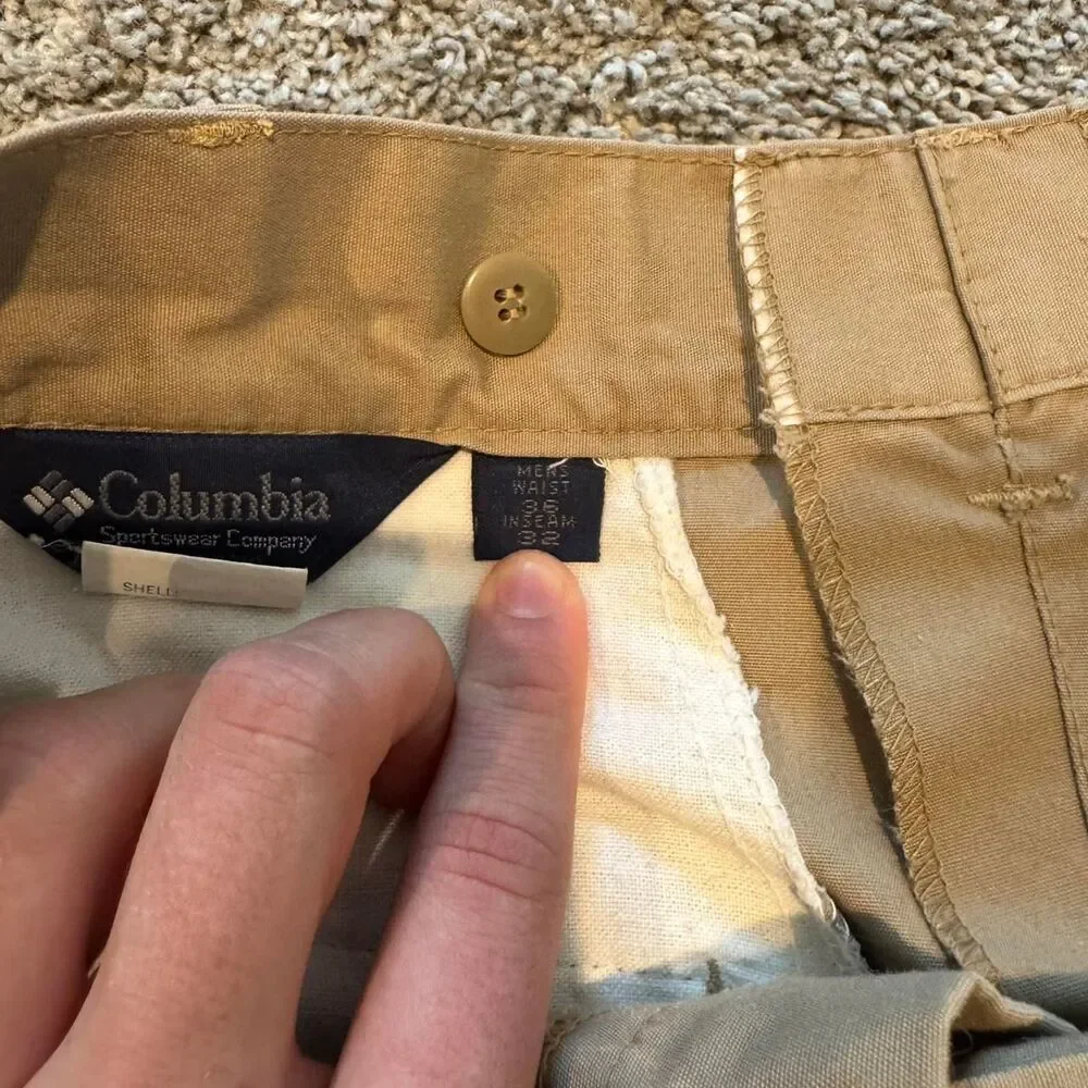 Columbia-sportswear Men's Tan and Cream Trousers